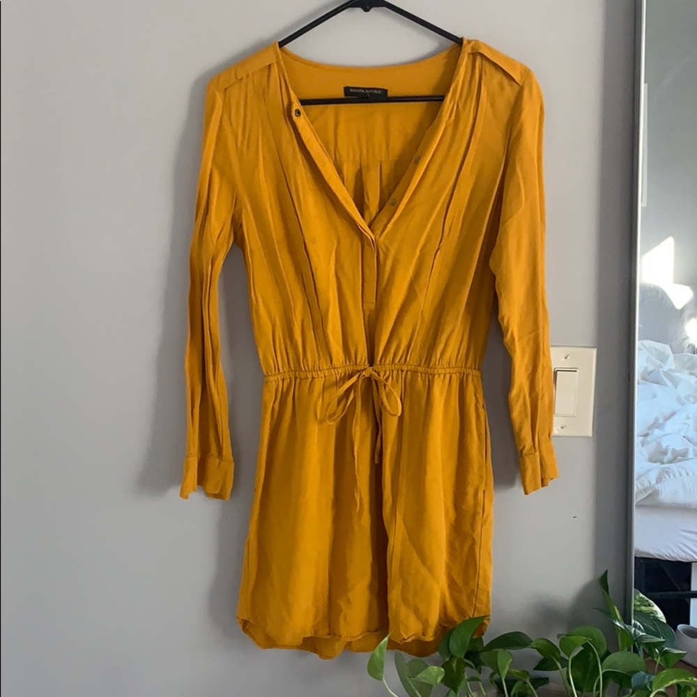 Banana republic mustard yellow dress